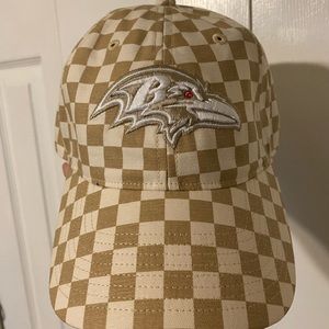 Women's Baltimore Ravens '47 Tan Vibe Check Adjustable Hat Checkered